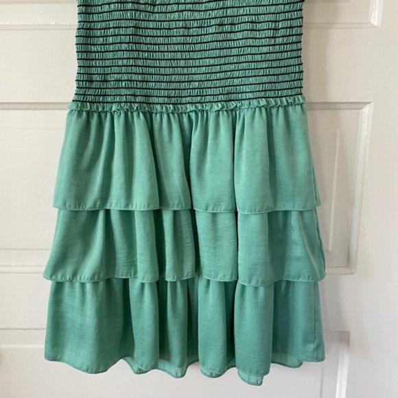 BCBGMaxAzria Aqua Mini Dress with Navy Details, XXS - Picture 4 of 7